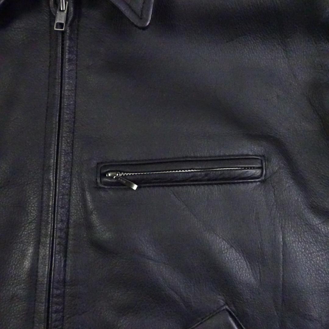 美品　ポールスミス　カウレザー　牛革　シングルライダース　L　ブラック