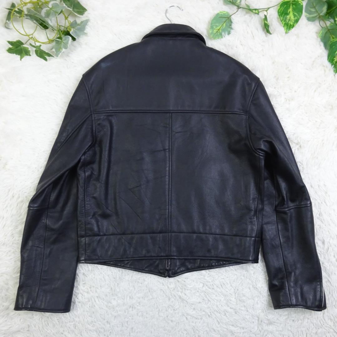 美品　ポールスミス　カウレザー　牛革　シングルライダース　L　ブラック