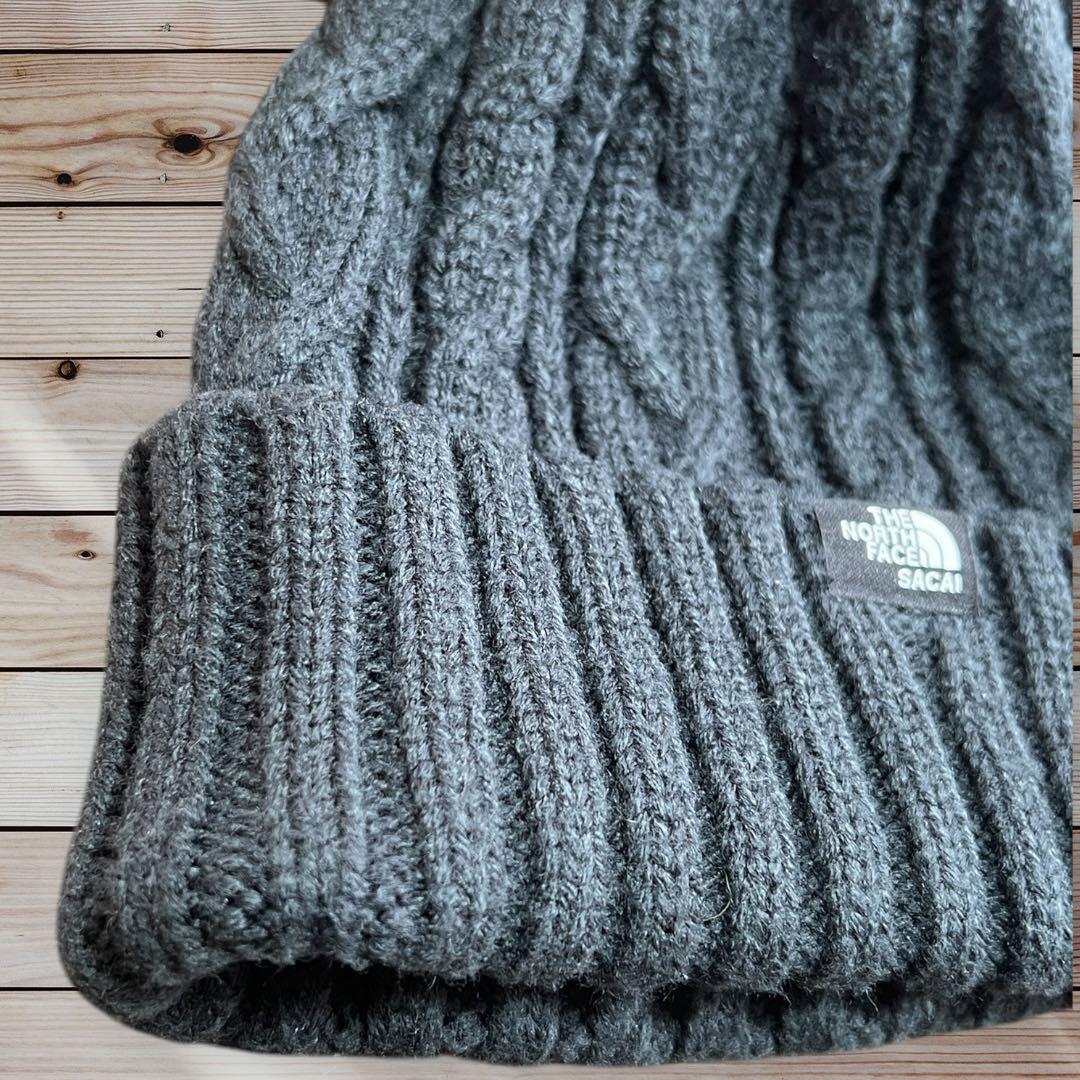 THE NORTH FACE × SACAI ニット帽 ファー付き