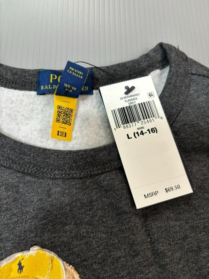 きゃらこ　新品ラルフローレンボーイズポロベア　トレーナーボーイズL160