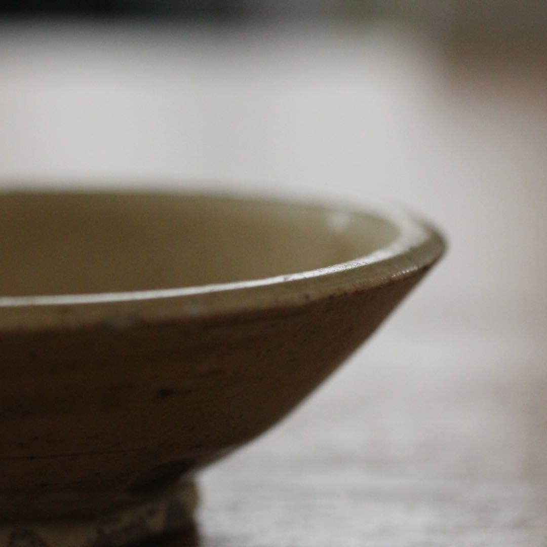 黄瀬戸の片口　骨董　古道具