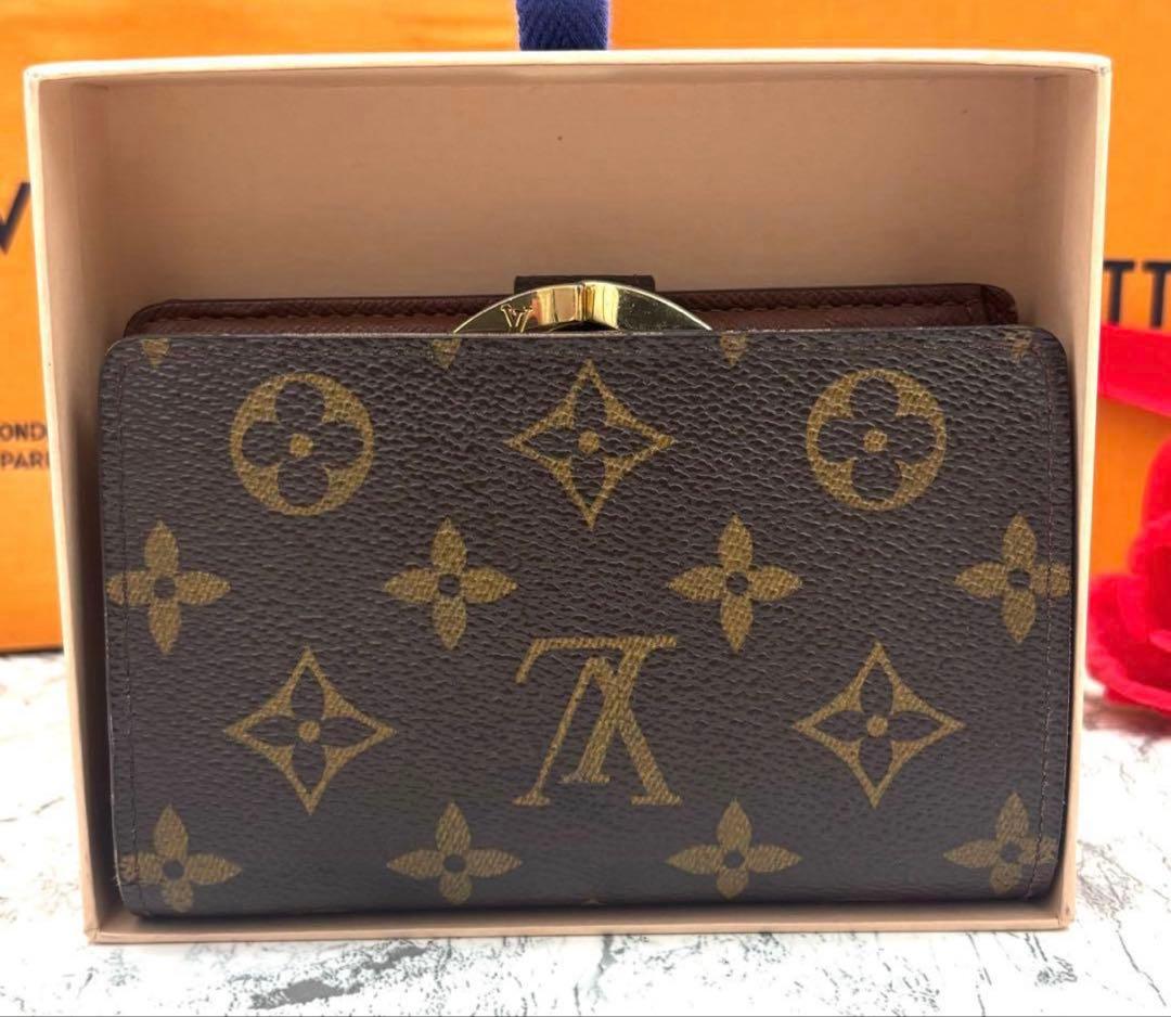 ルイ ヴィトン モノグラム がま口 ヴィエノワ 折り財布