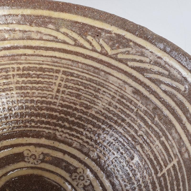 茶道具　河合瑞豊作　刷毛目　三島　数茶碗　十客　共箱　M　R9383H