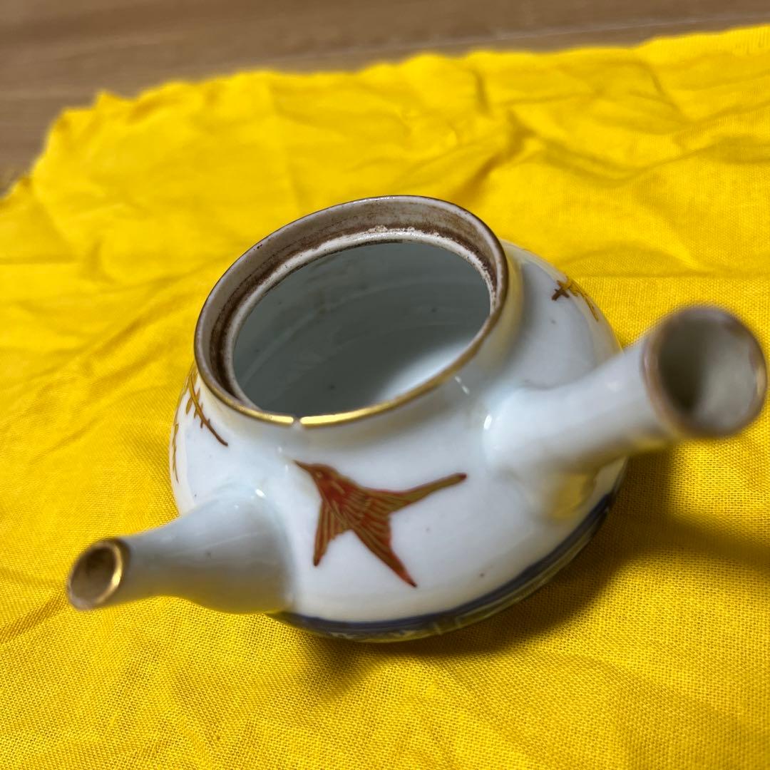 京焼急須　大日本永楽造　金彩梅の図