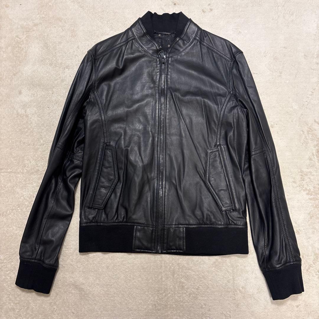 美品⭐️DOLCE&GABBANA ラムレザージャケット リブ 2XLサイズ相当