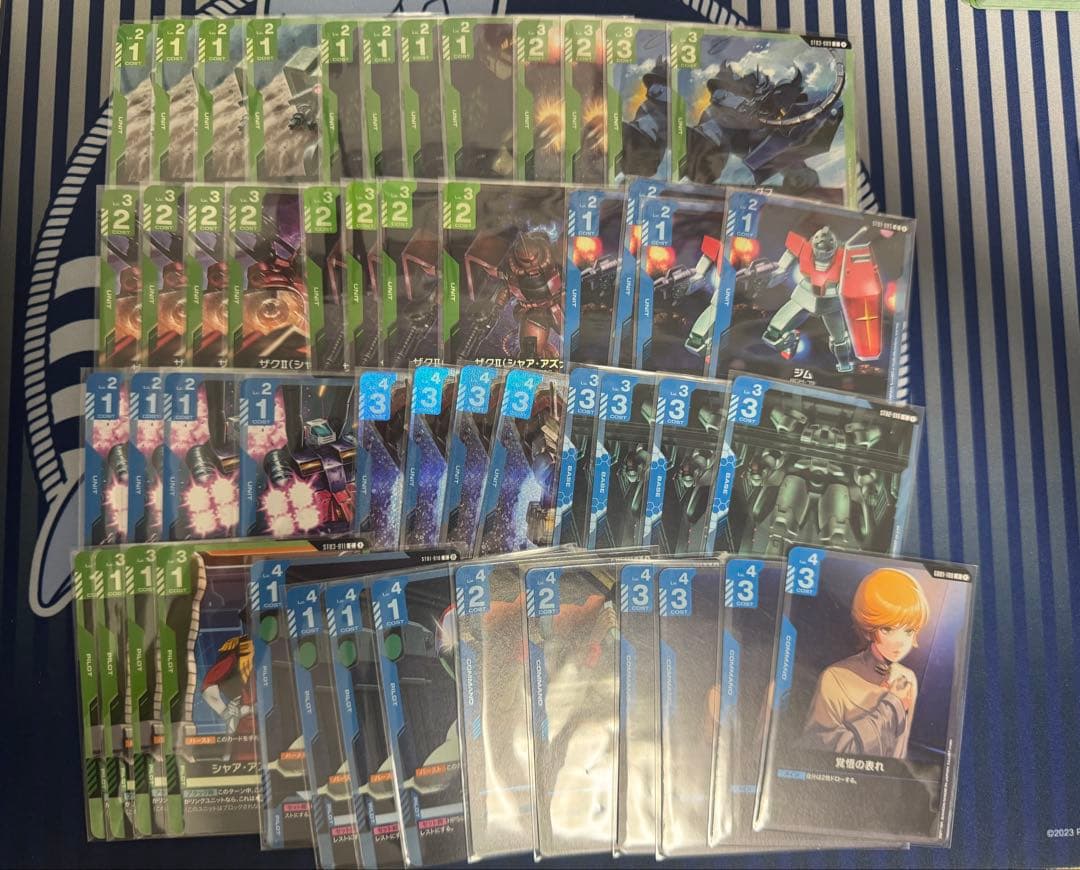 【匿名配送＆ガチ構築】ガンダムカードゲーム 青緑ジオン 青緑アグロ 構築済デッキ