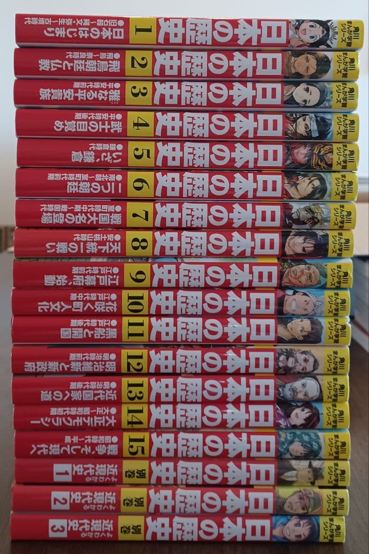 角川まんが学習シリーズ 日本の歴史 全15巻セット+近代史3巻+人物伝6冊 他