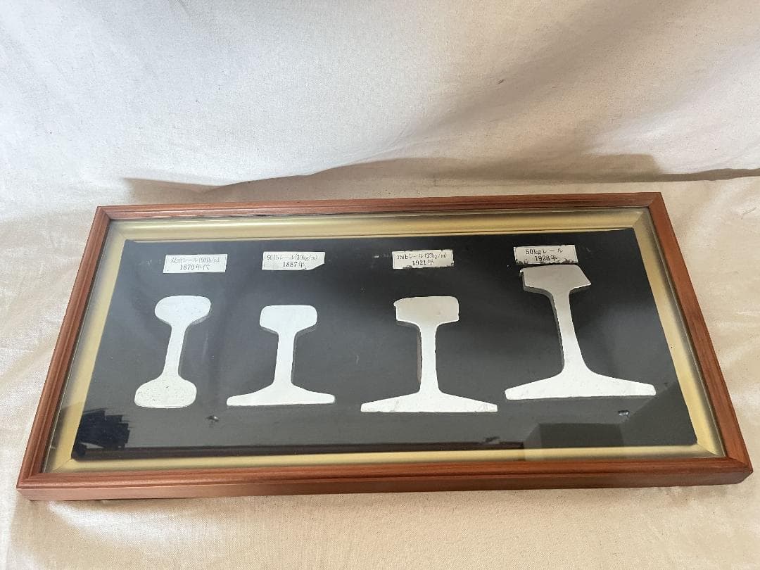 美品！【国鉄清算事業団】 レールスライス クローム 額装