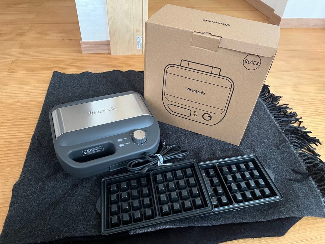 Vitantonio VWH-600 ワッフル・ホットサンドメーカー ブラック