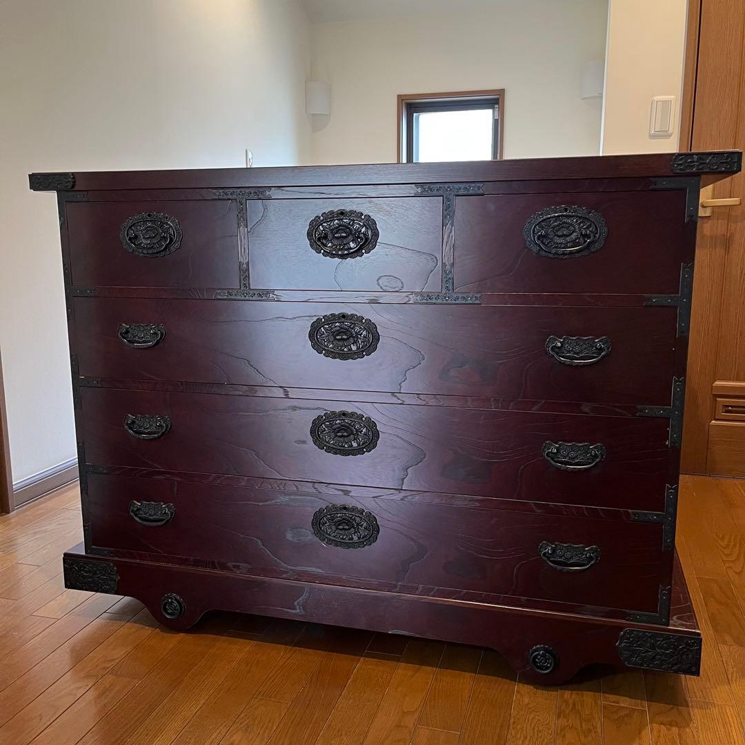 【希少】車箪笥　時代箪笥　和たんす　衣装タンス　伝統工芸　引き出し　キャビネット