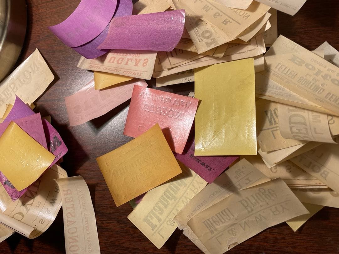 海外　鉄道荷物札　レアな水のりタイプ　30枚 ヴィンテージ　チケット