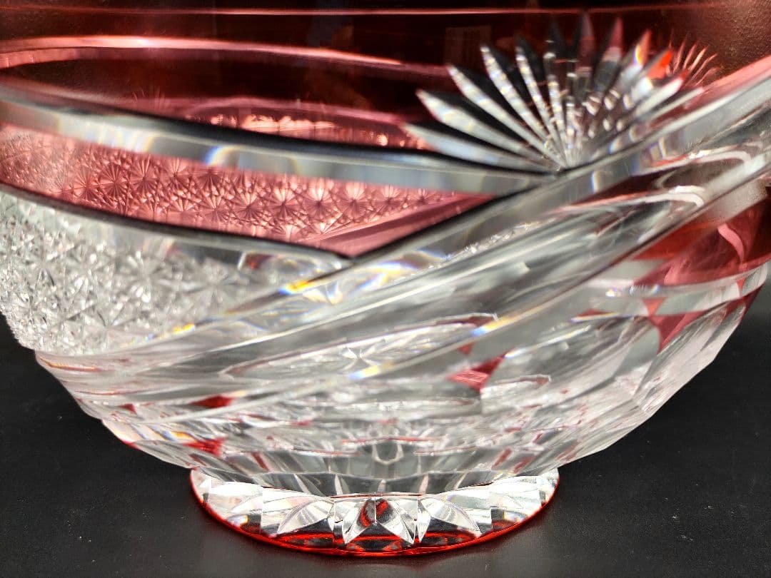 定価約16万円★超希少品 祝の膳 大鉢カガミクリスタル（切子、江戸切子、薩摩切子