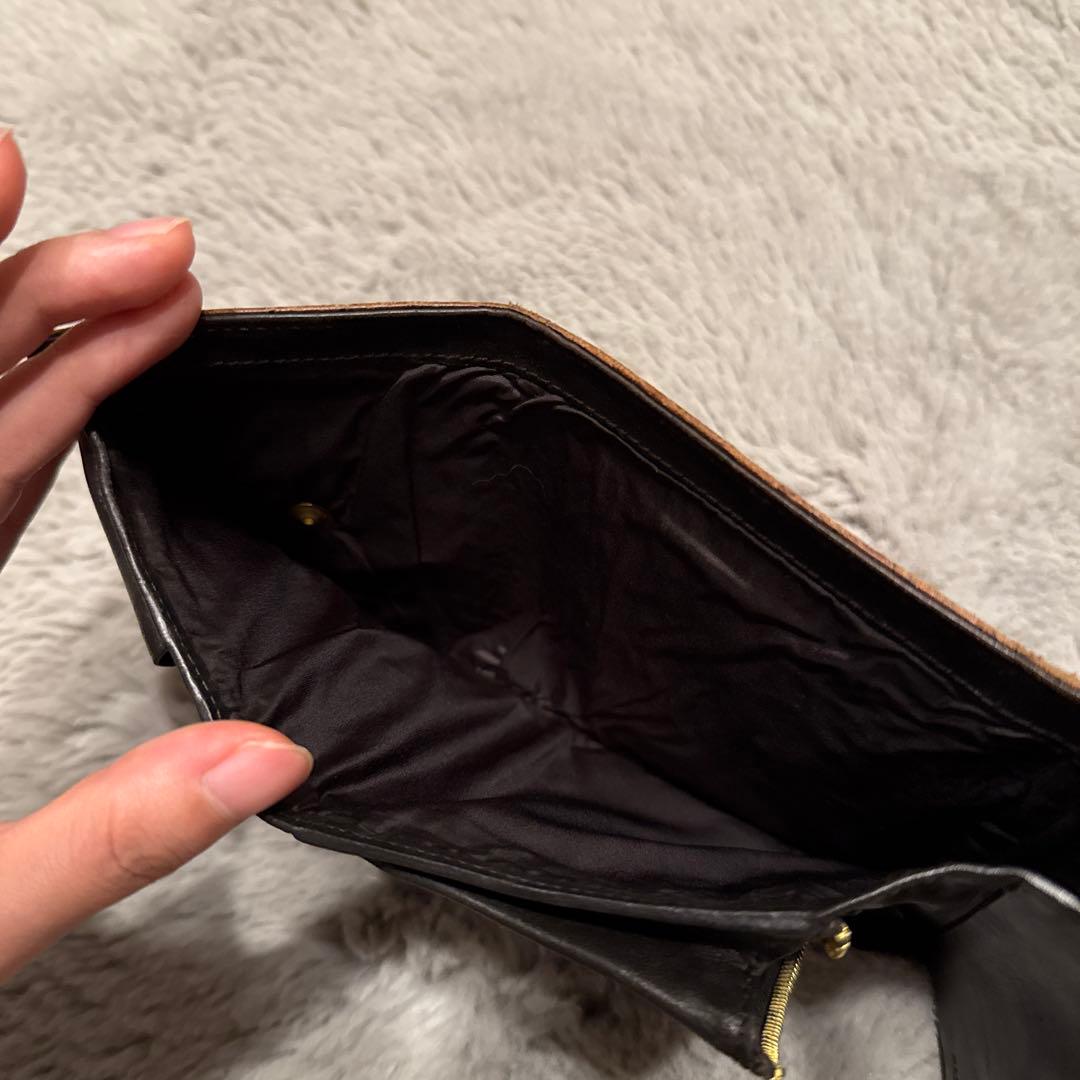 miumiu クロコ型押し 三つ折財布