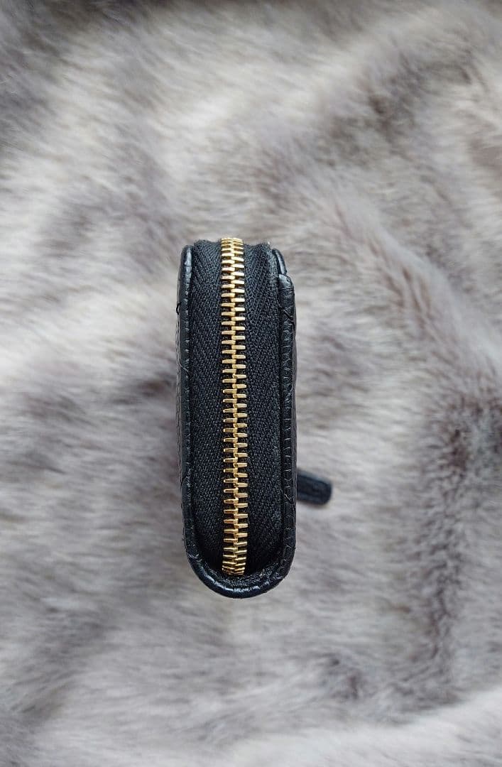 【極美品 付属品完備】【CHANEL】 パース キャビアスキン ブラック