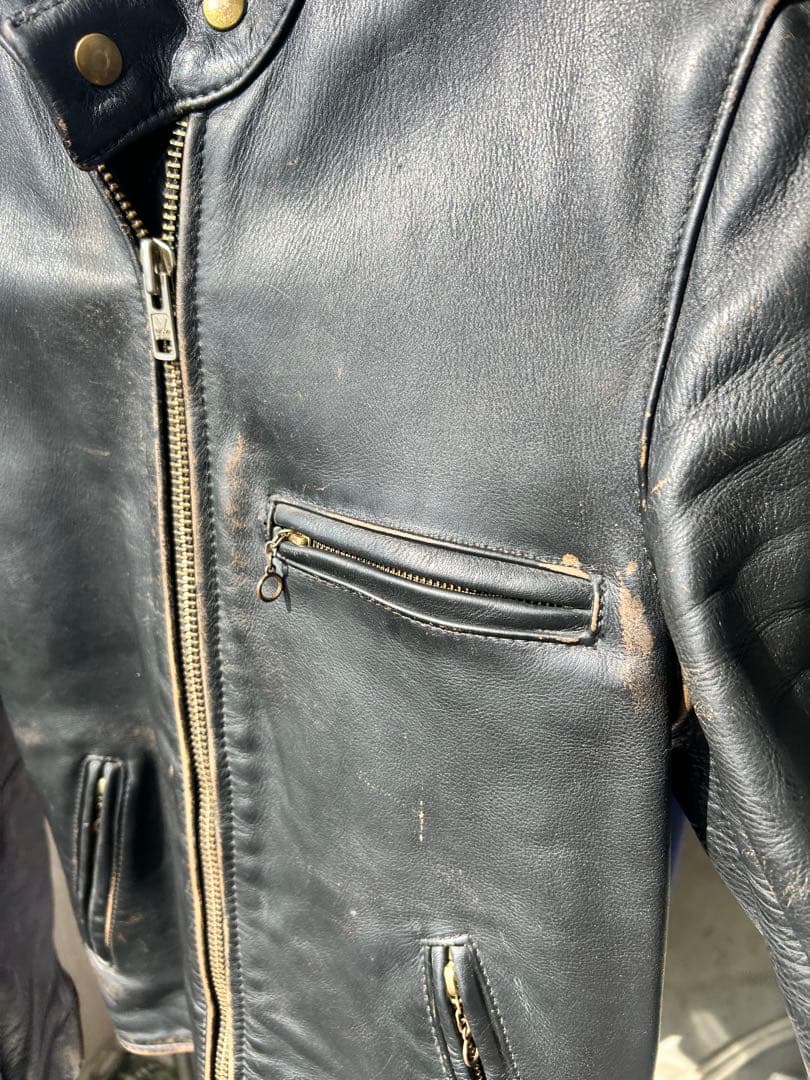 値下げ交渉可能 茶芯 VANSON ライダース 革ジャンB