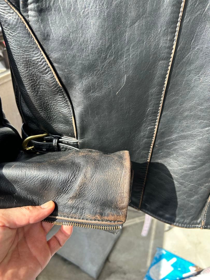 値下げ交渉可能 茶芯 VANSON ライダース 革ジャンB