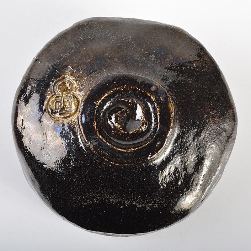 茶道具　高橋道八造　黒楽茶碗　共箱　M　R7088