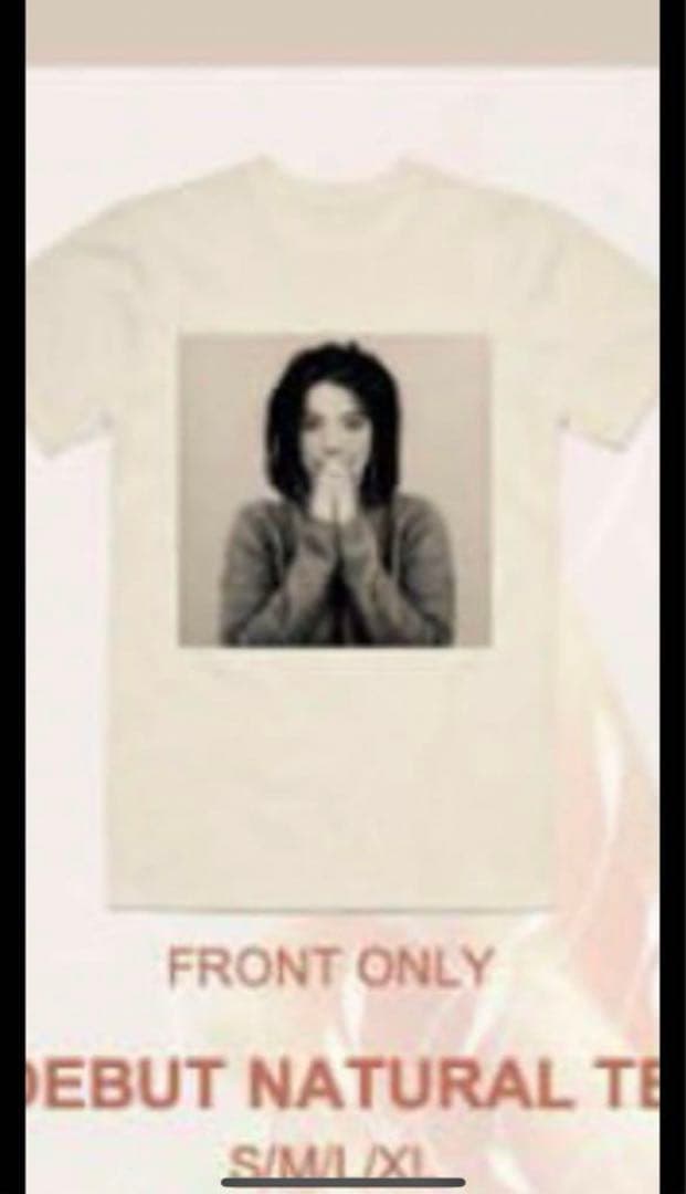 ミュージシャン XL Bjork Cornucopia Debut natural tee