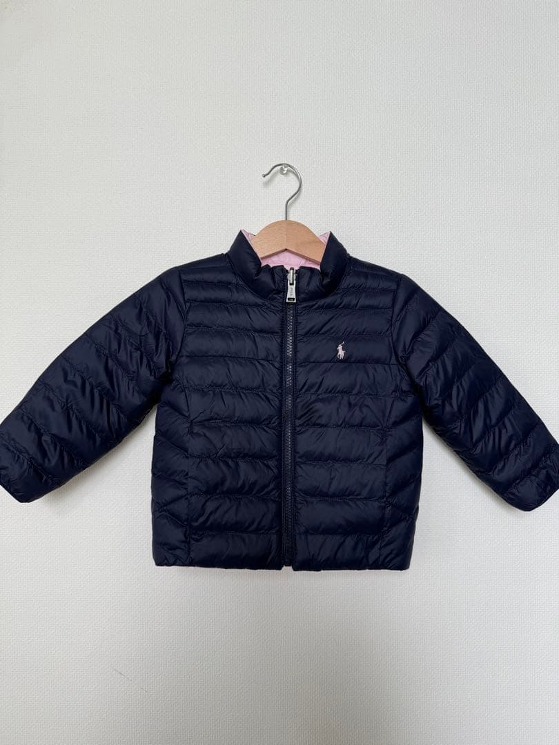 ポロ・ラルフ・ローレン ネイビー ダウンコート　リバーシブル