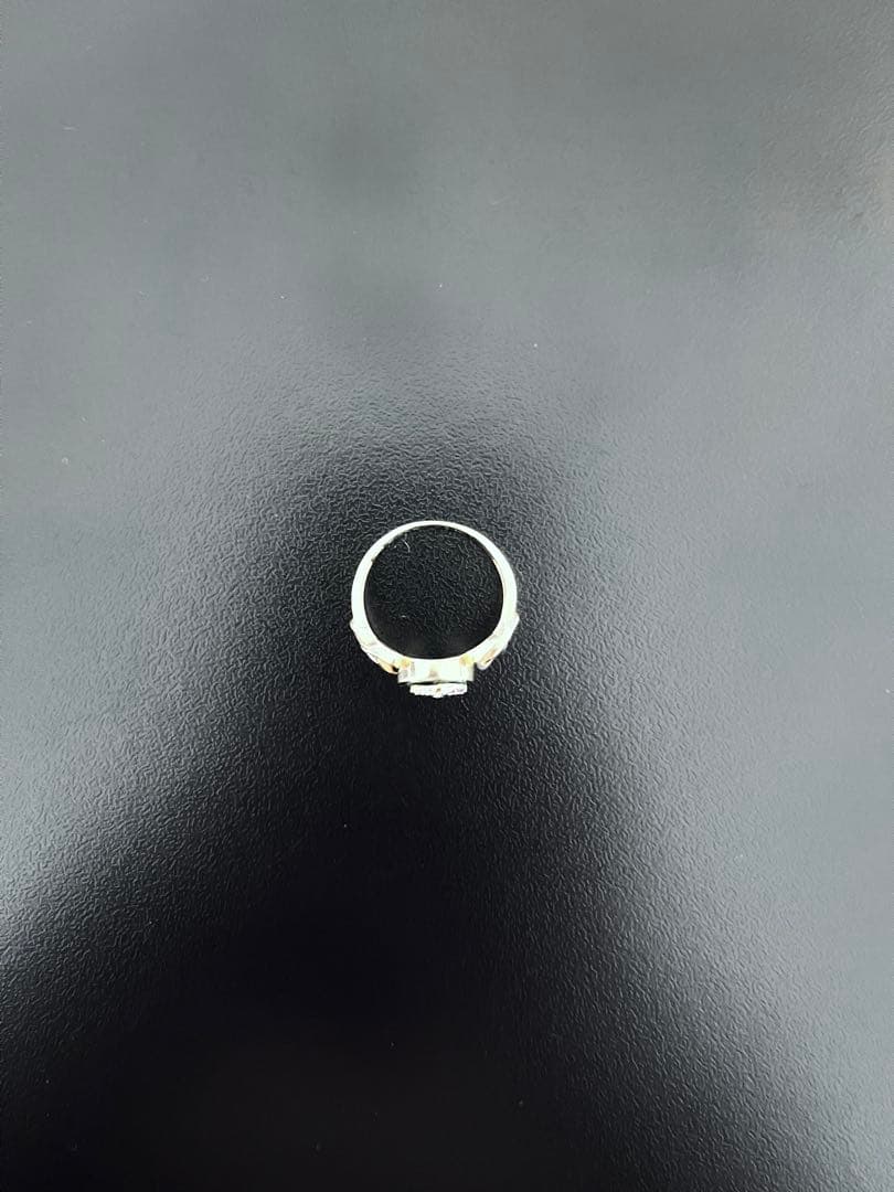 50s Celtic 9K Gold 翡翠 ダイヤモンド リング 18.5号