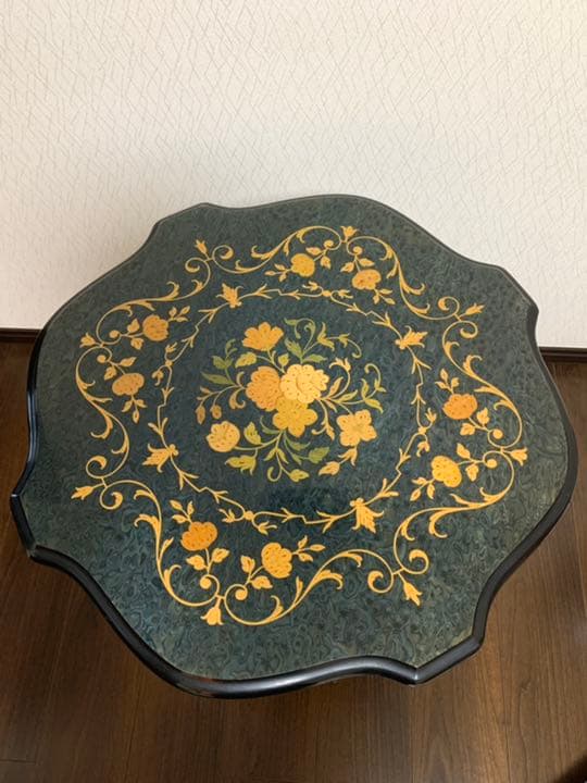 イタリア製 象嵌 コーヒーテーブル サイドテーブル アンティーク