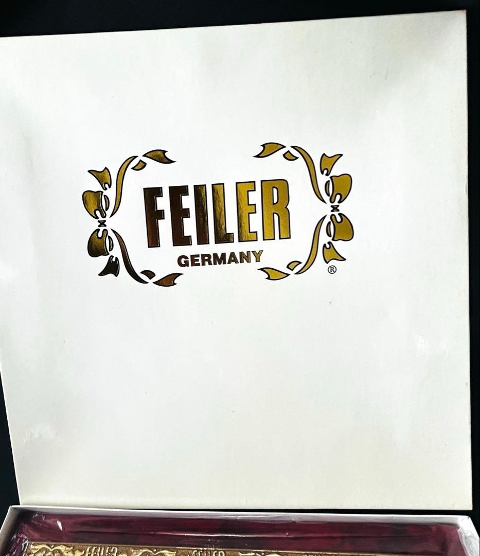 FEILER フェイラー 額縁 ハンカチ ゴールドフレーム　レトロ　レア