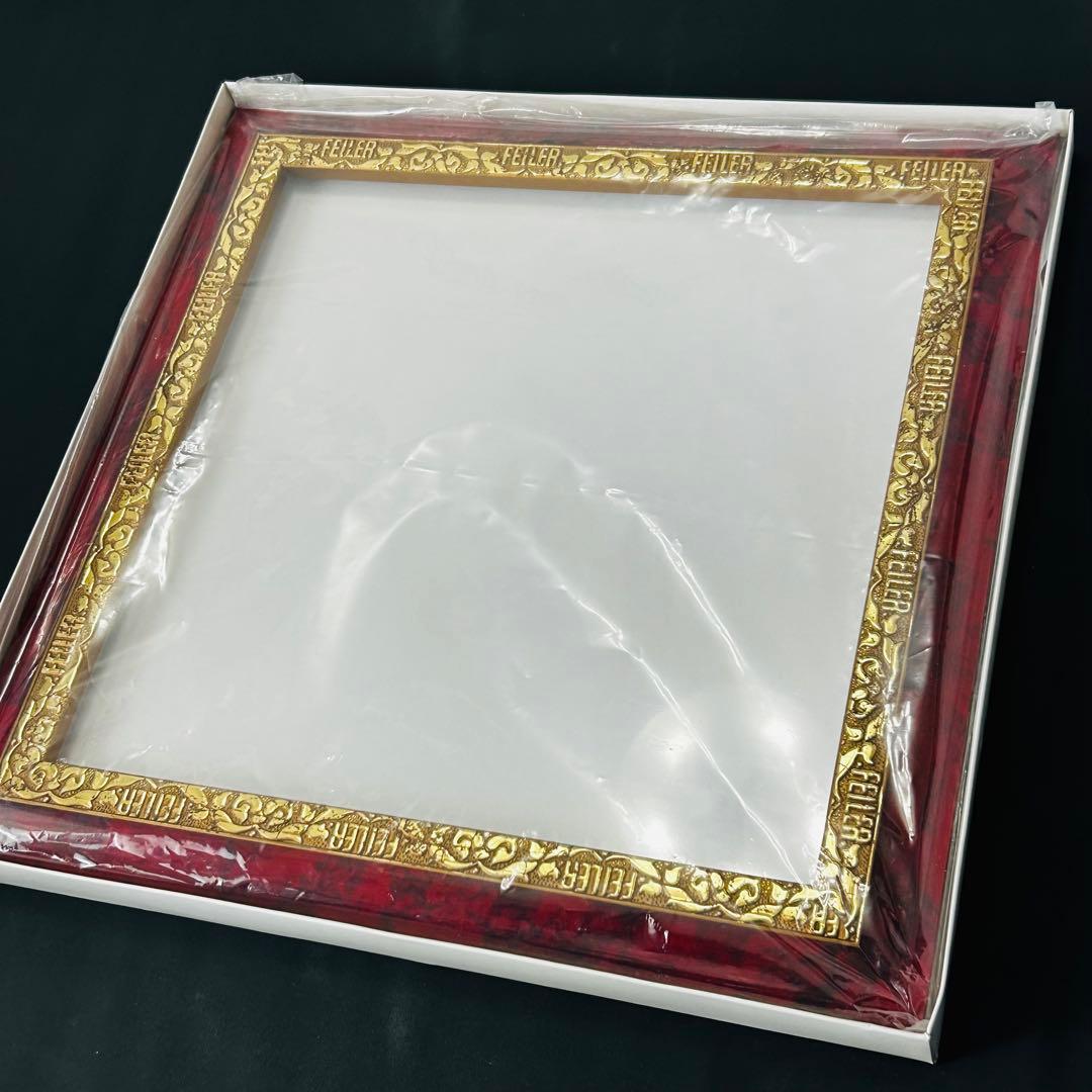 FEILER フェイラー 額縁 ハンカチ ゴールドフレーム　レトロ　レア