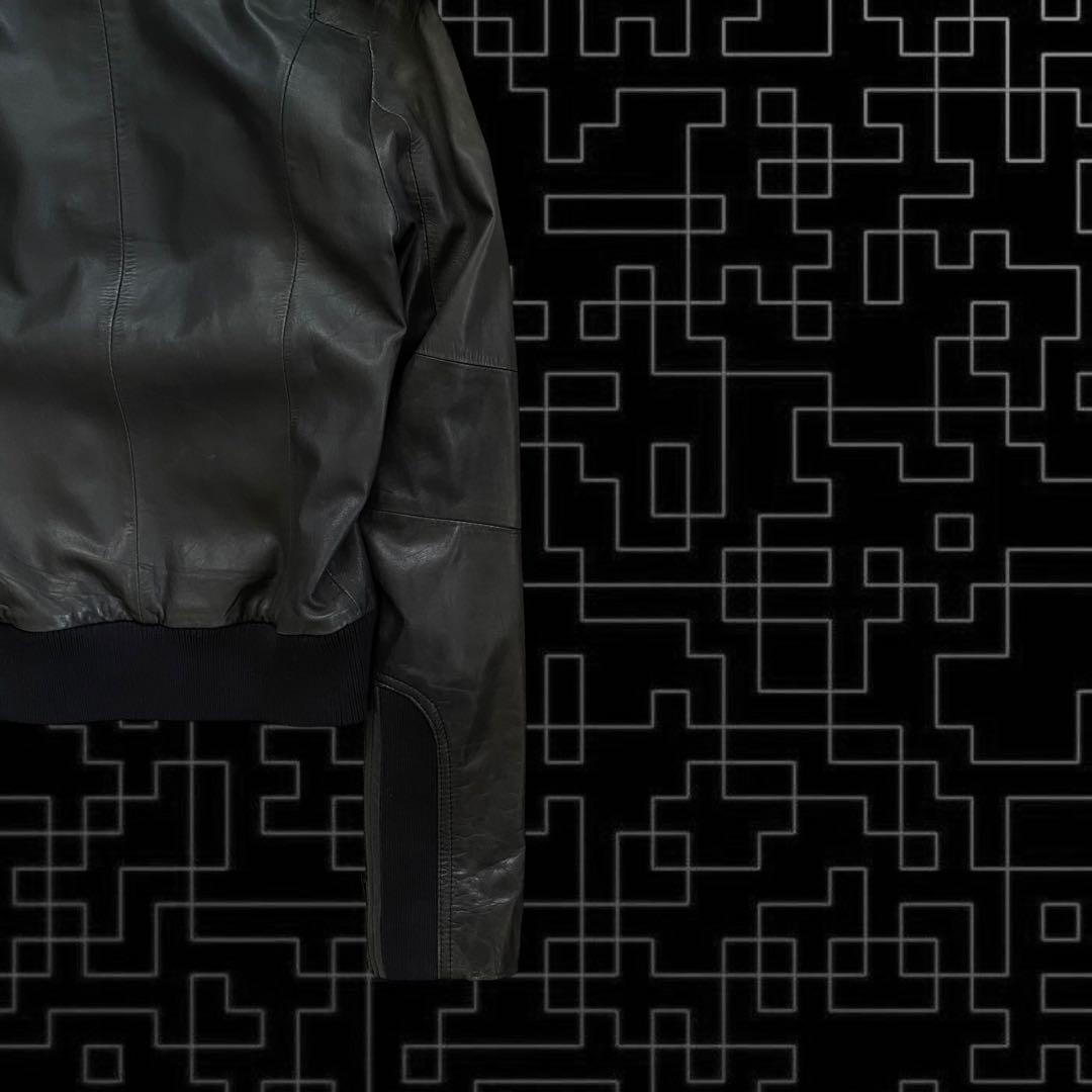 ジャケット・アウター 00s archive fur leather hoodie y2k punk