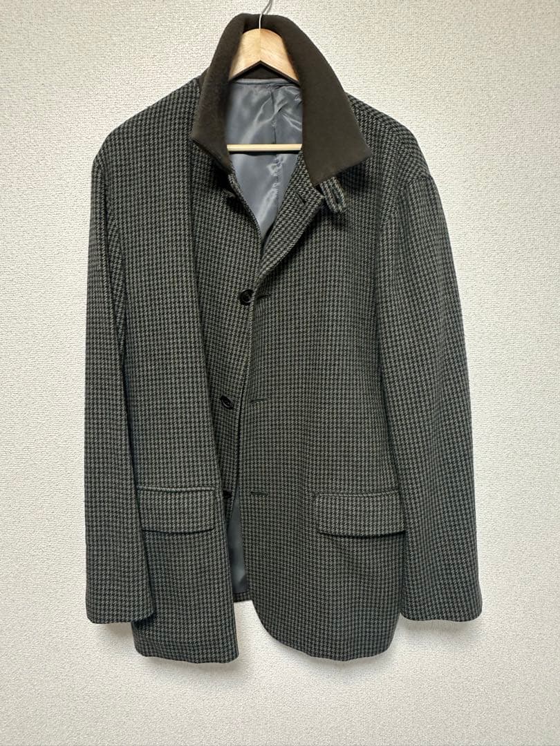 美品　激レア【Y's for men コート】千鳥格子柄ハウンド‐トゥース