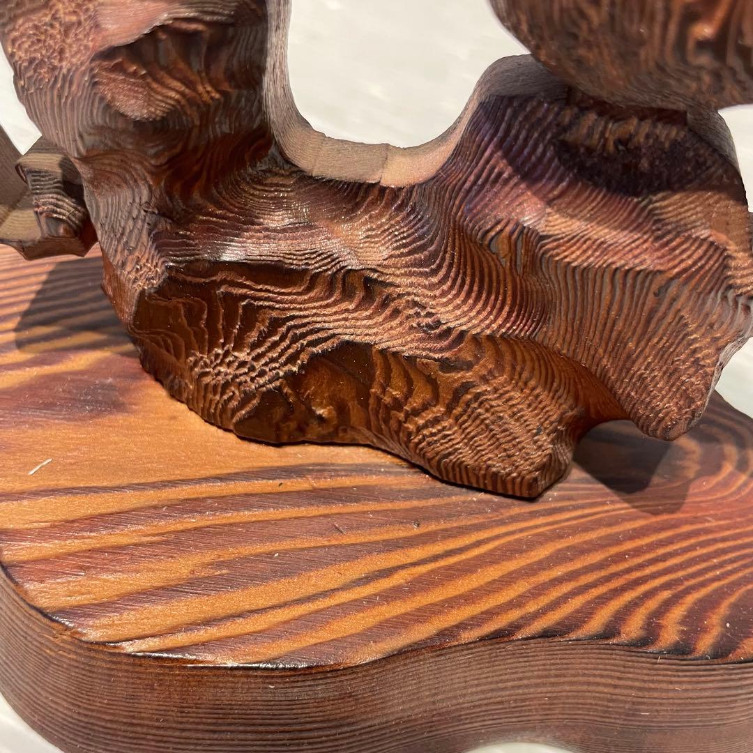 一点もの　屋久杉　希少　タツノオトシゴ　辰　置物　木製木彫り　彫刻　オブジェ