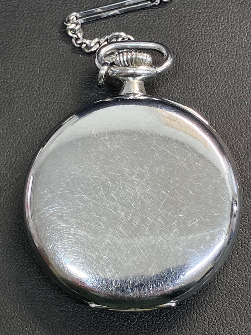 ①【WALTHAM/ウォルサム】手巻懐中時計 ホワイト文字盤 スモセコ※稼働品