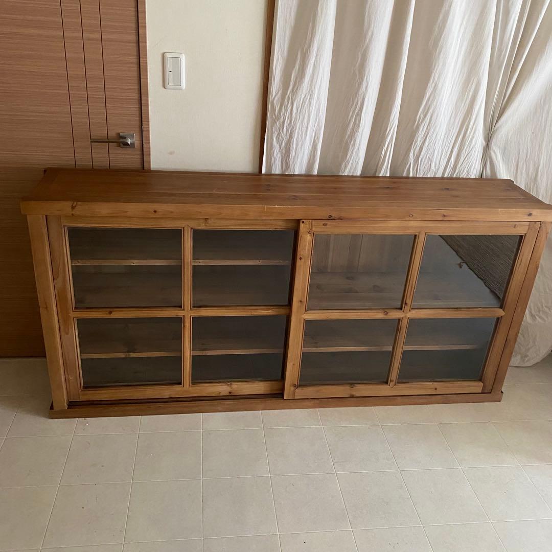 北欧　アンティーク　ガラス　キャビネット　ノットアンティークス　棚　サイドボード