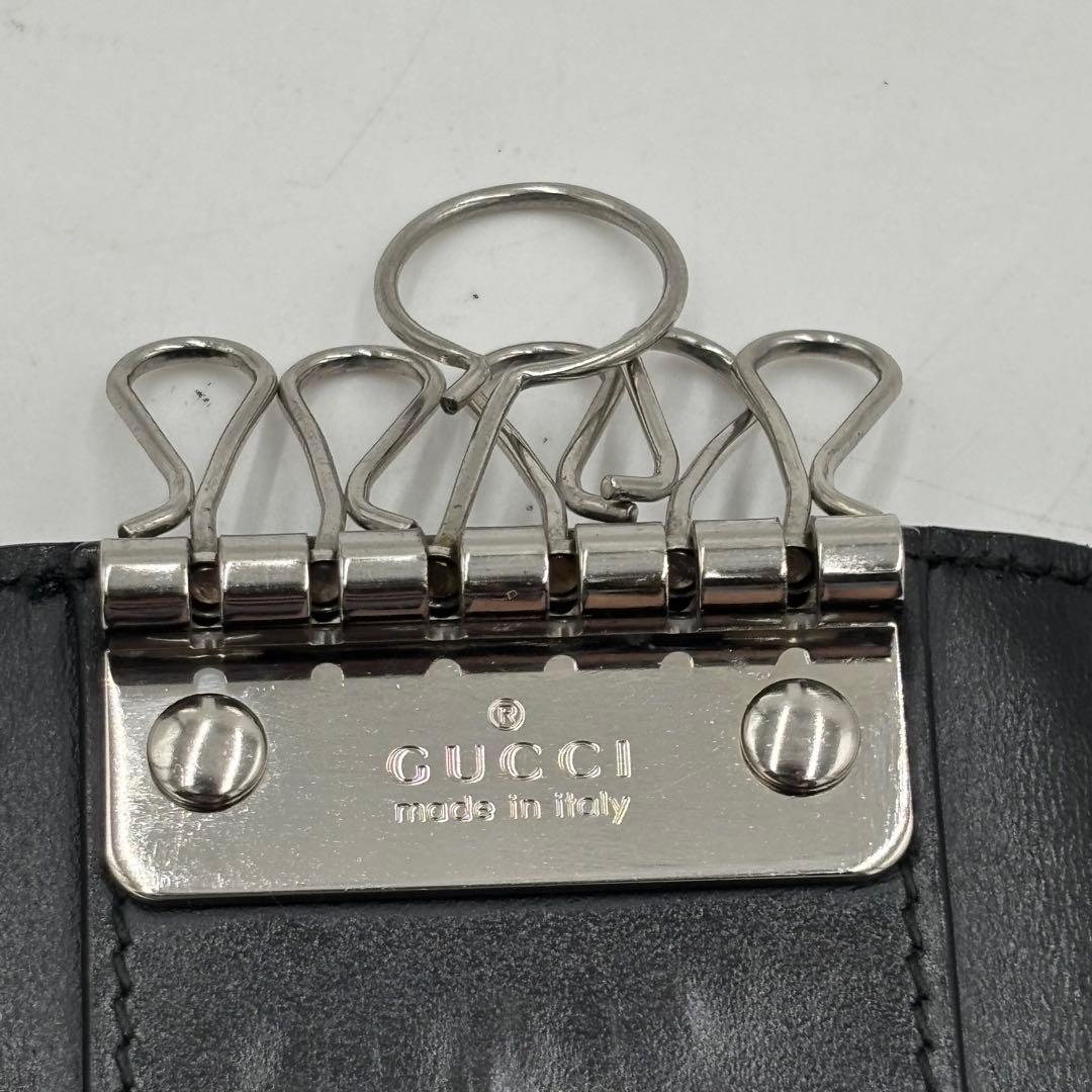 専用GUCCI グッチ グッチシマ GG柄 レザー 6連 キーケース ブラック
