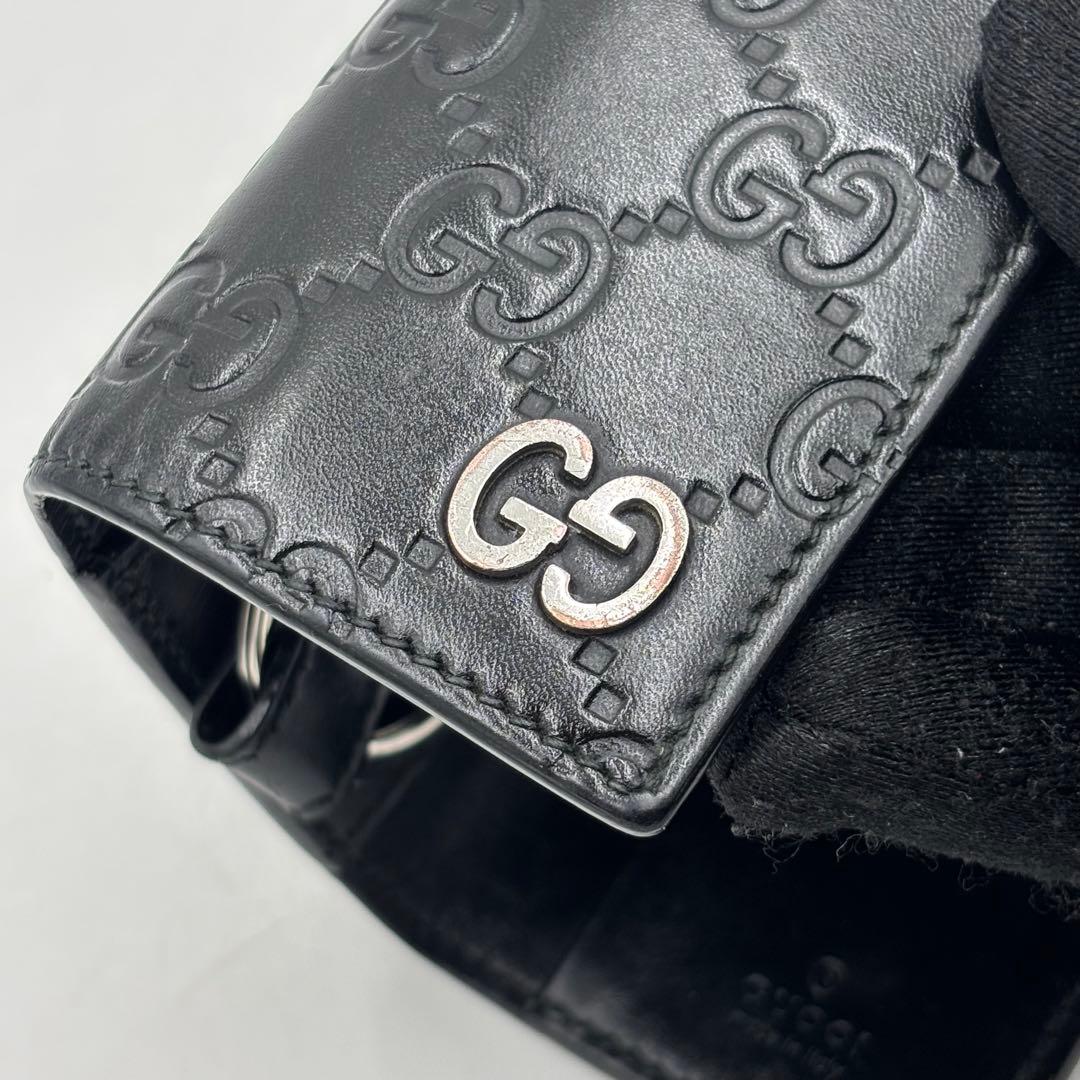 専用GUCCI グッチ グッチシマ GG柄 レザー 6連 キーケース ブラック