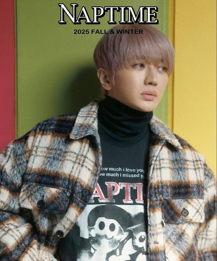 naptime チェック中綿ジャケット　アイボリー