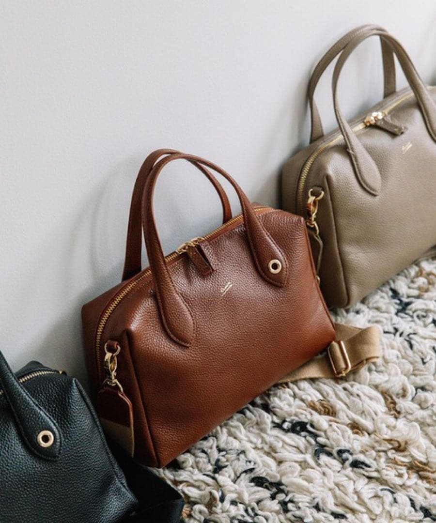 BEAURE カウレザー ボストンバッグ ブラウン 美品