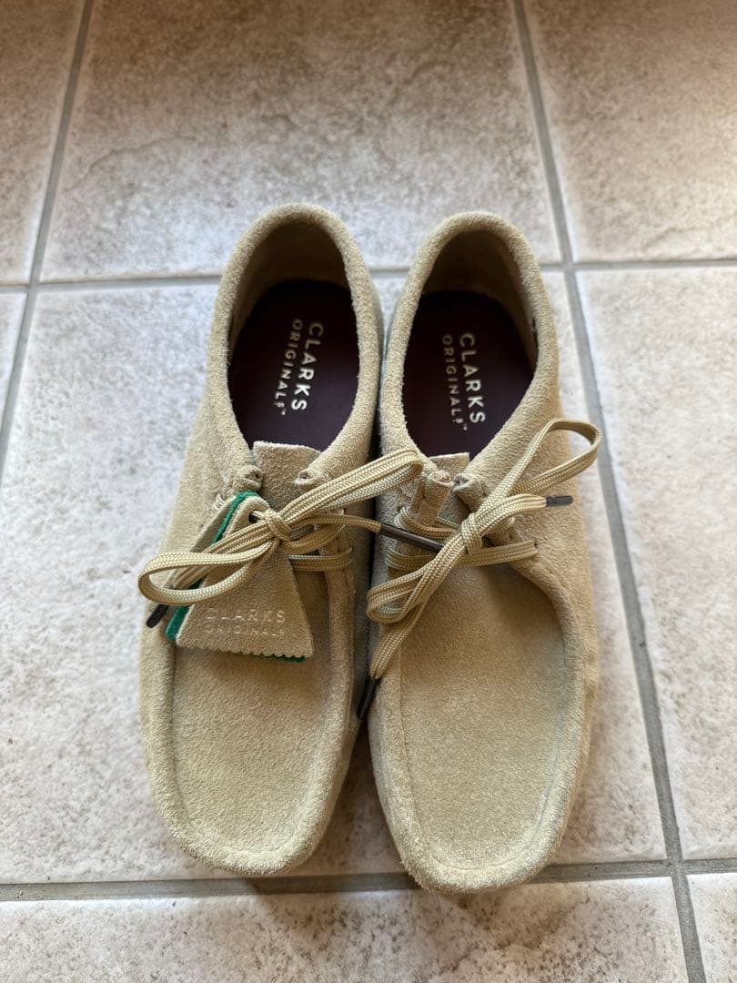CLARKS スエード ベージュ モカシン ワラビー