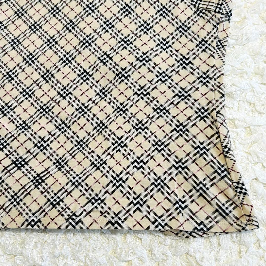 【バーバリーブルーレーベル】ノバチェック　ホルターネック　日本製　ベージュ