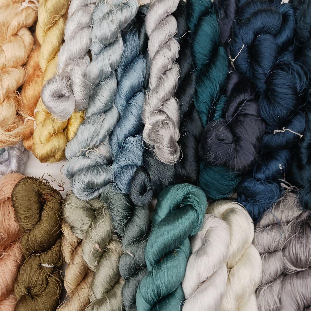 織物、組紐、刺繍手芸用絹糸わけあり