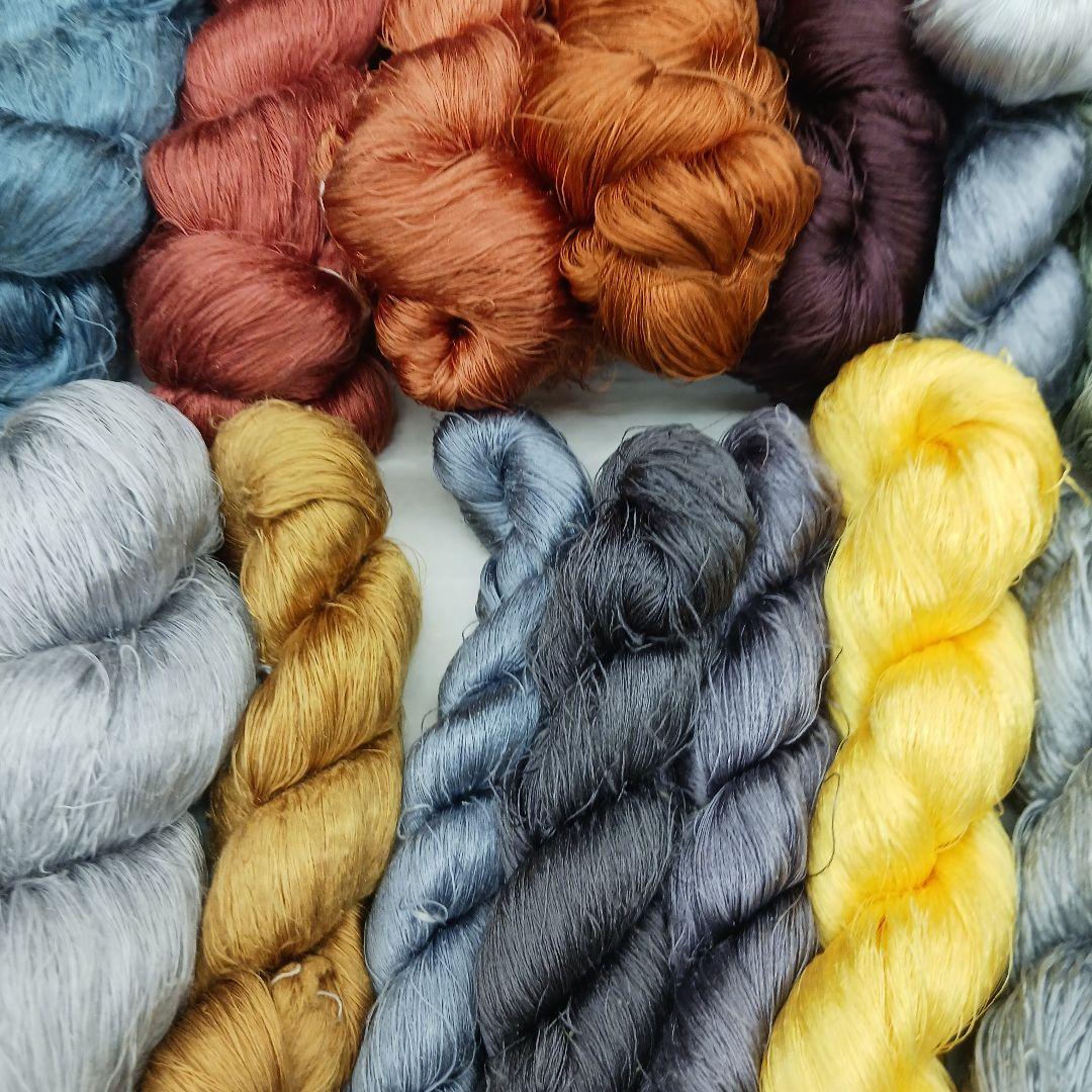 織物、組紐、刺繍手芸用絹糸わけあり