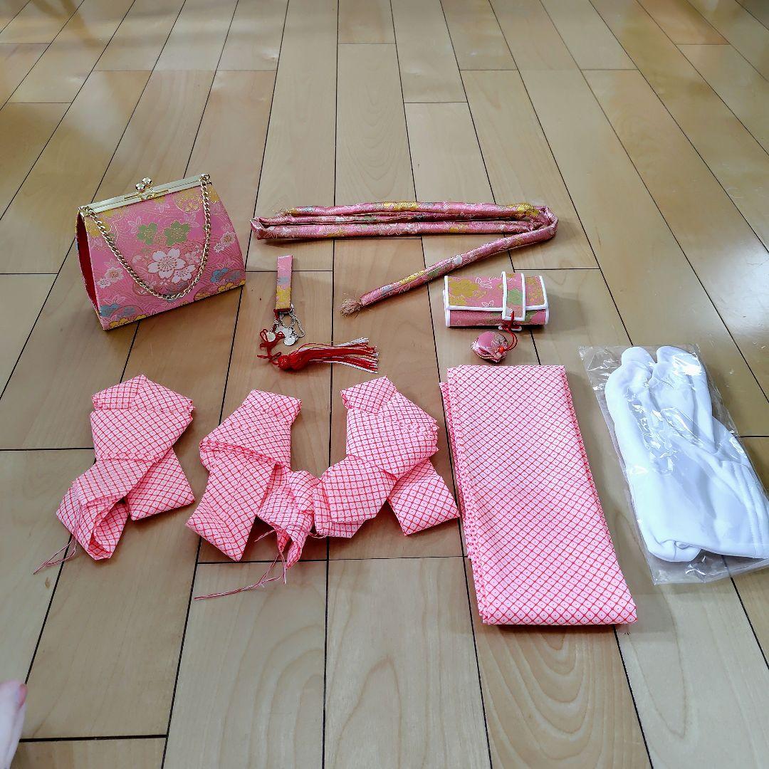 七五三用 （7歳）花柄着物セット（黄色）