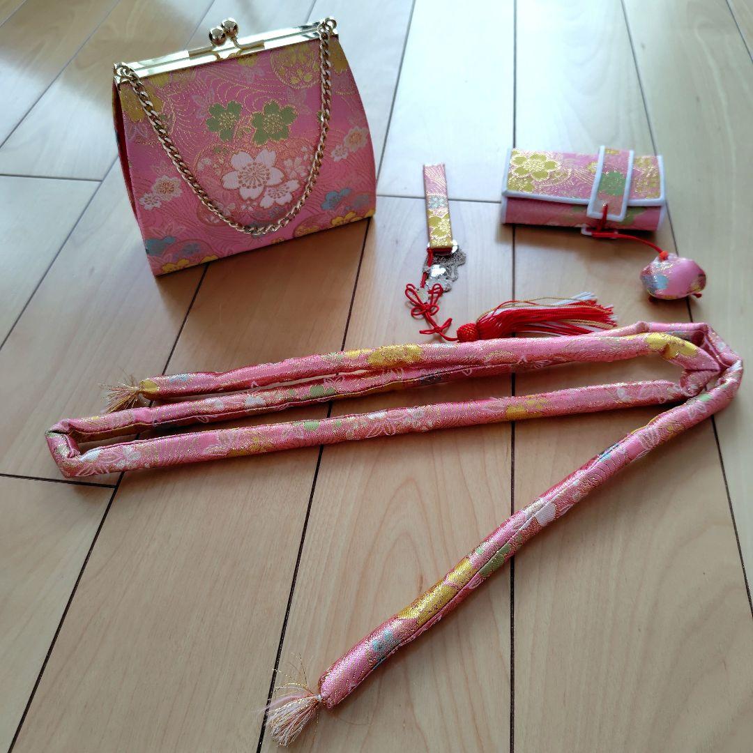 七五三用 （7歳）花柄着物セット（黄色）