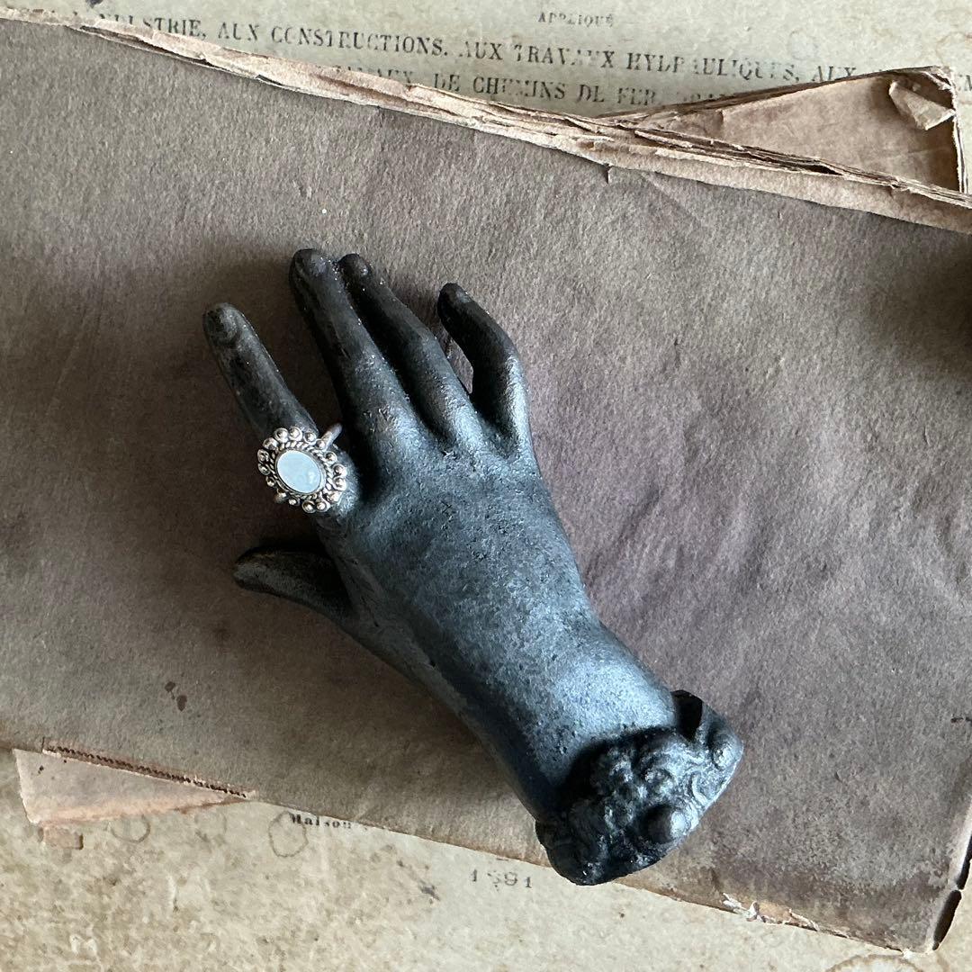 １９世紀　フランスアンティーク　ハンドモチーフ　ペーパーウェイト　アイアン鋳物