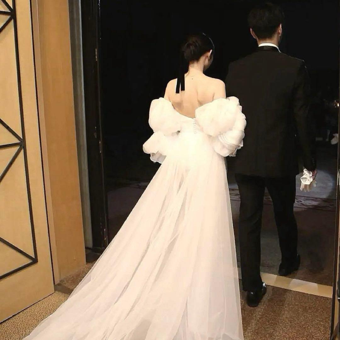 【限定値下げ中】2way ウェディングドレス（ベール付き）