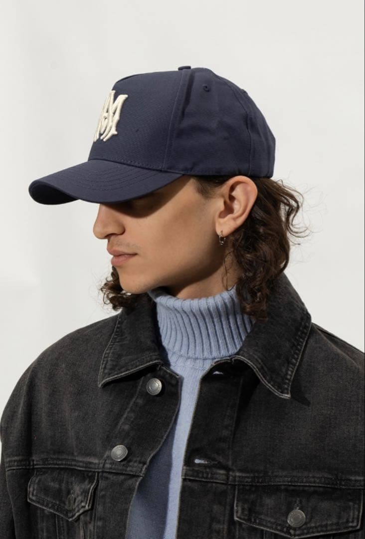 正規品 AMIRI アミリ キャンバス スナップバック キャップ ネイビー