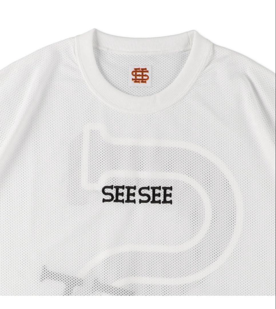 トップス SEE SEE SUPER BIG ROUND MESH TEE