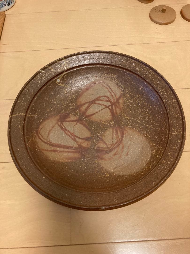 【備前焼】　天皿　年代物