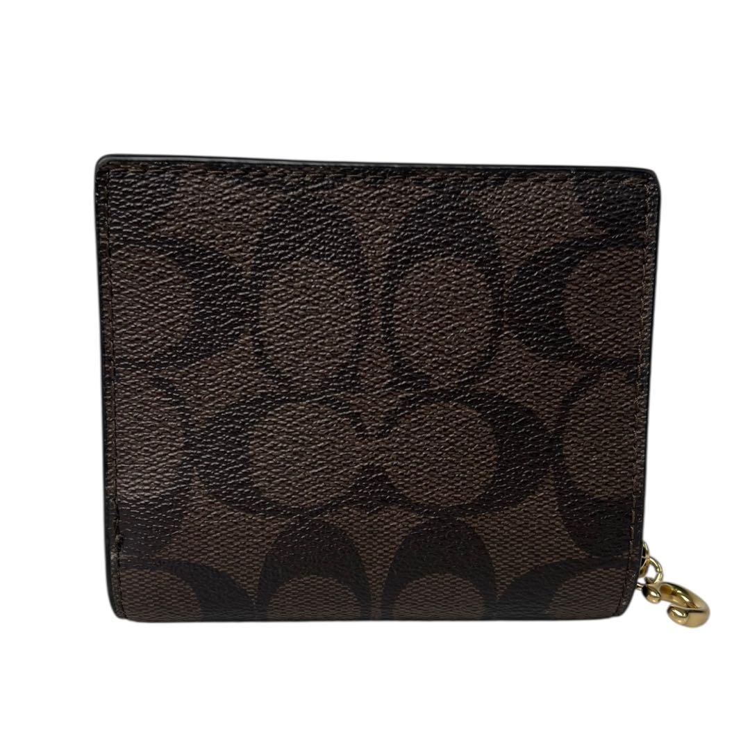 【未使用品】コーチ COACH 二つ折り財布 ブラウン ウォレット 財布　小銭