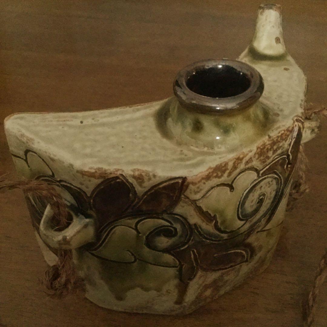 茂生窯 上江洲茂生（うえずしげお） 抱瓶（だちびん）沖縄やちむん 壺屋焼