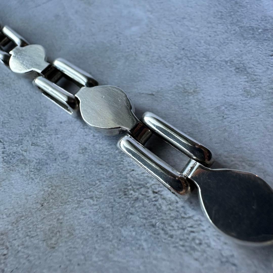 ヴィンテージ オニキスリンクブレスレット シルバー925 メキシコ製